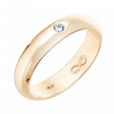 Обручальное кольцо R01-WED-00015-М12414 - Ювелирный бренд Московский ювелирный завод